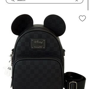 Loungefly Disney Black Checkered Backpack